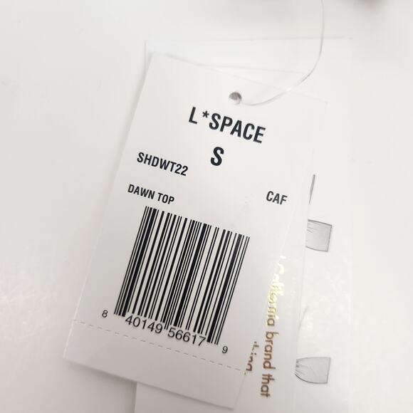 L*Space Shimmer Dawn Bikini Top in Cafe Brown Convertible Size Small NWT - Picture 6 of 6